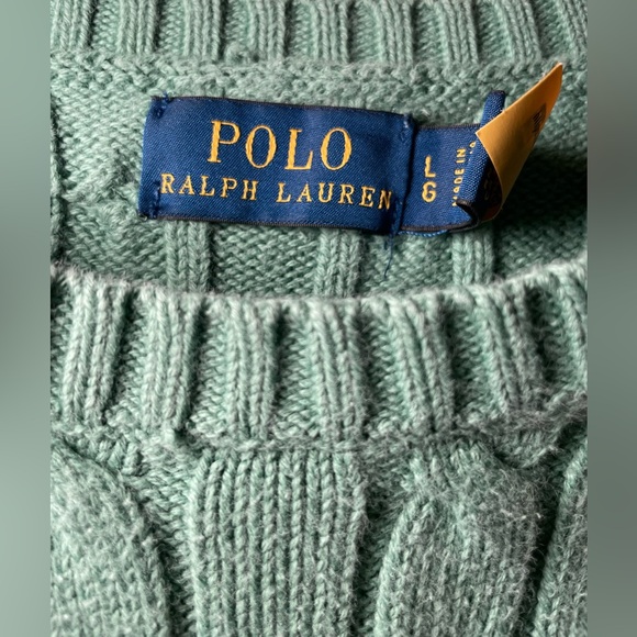 Ralph Lauren Green Short Sleeve Sweater - Picture 3 of 5